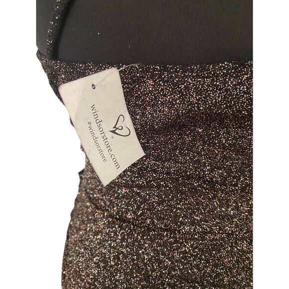 NWT Windsor A Sparkle‎ Story Asymmetrical Dress Black Rose Medium HoCo Party - Picture 10 of 10